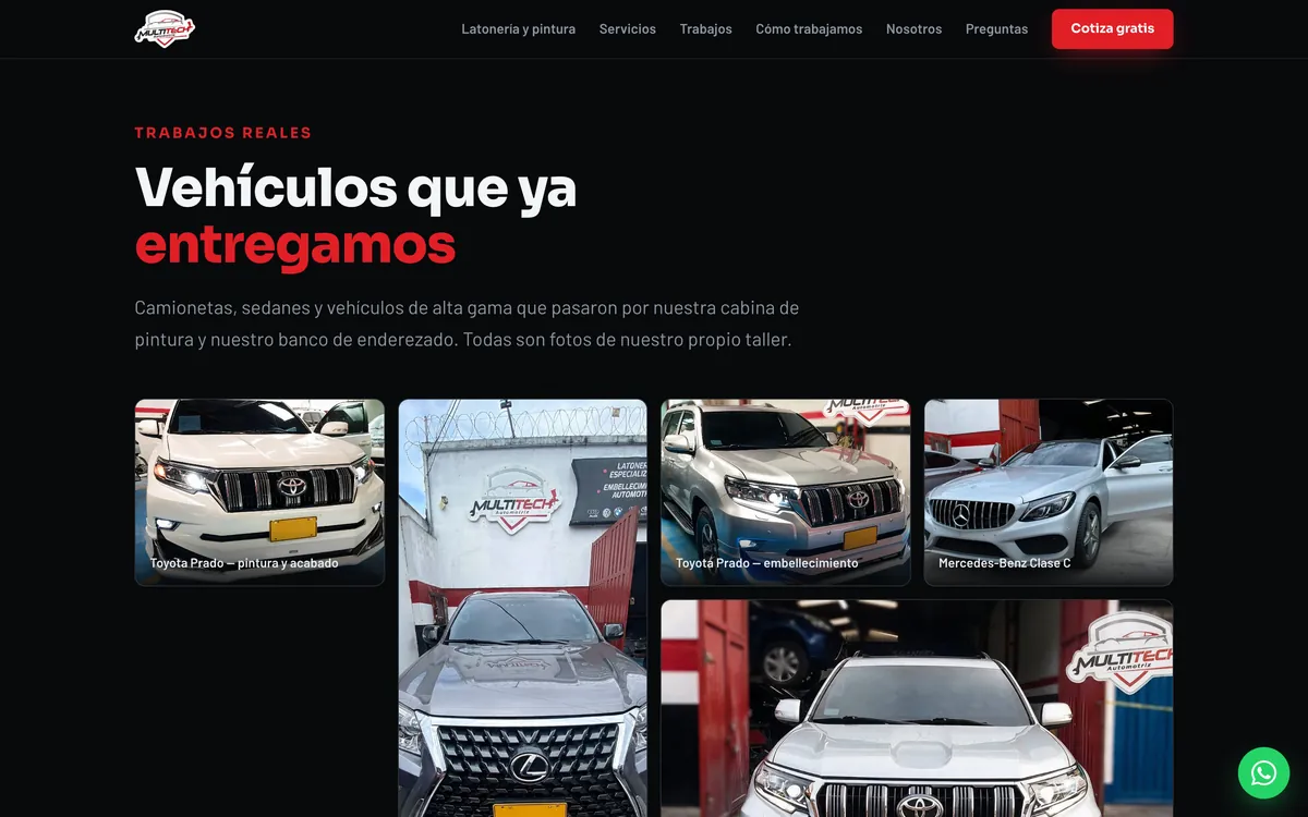 Galería de trabajos reales de Multitech Automotriz
